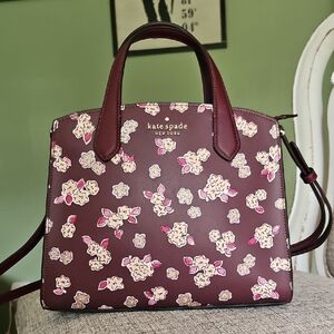 Kate Spade Floral Burgundy Crossbody